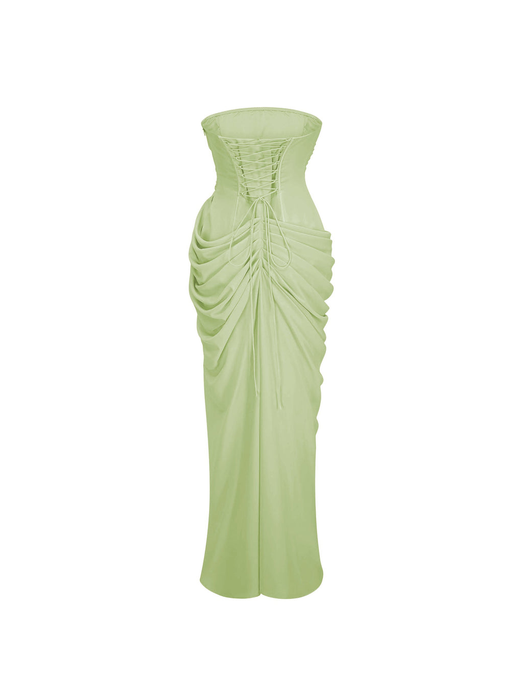 Safiya Draped Strapless Corset Maxi Dress — Svelte Chic