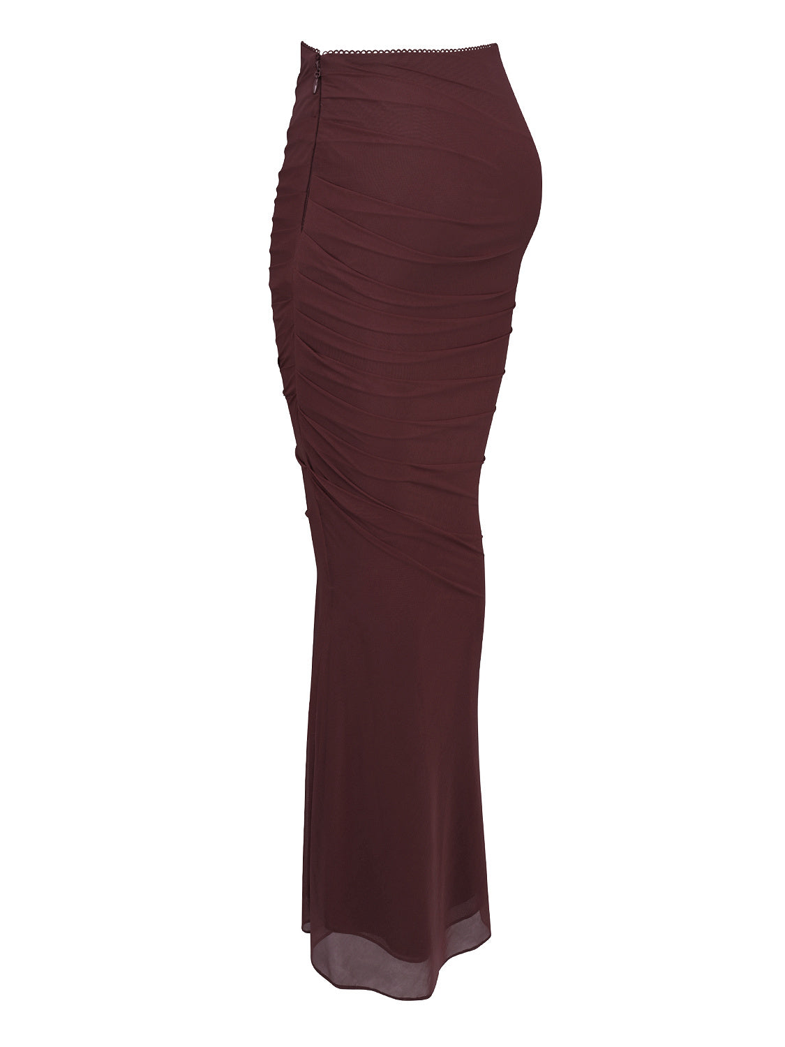 Cassidy Ruffle Hem Mesh Maxi Skirt — Svelte Chic