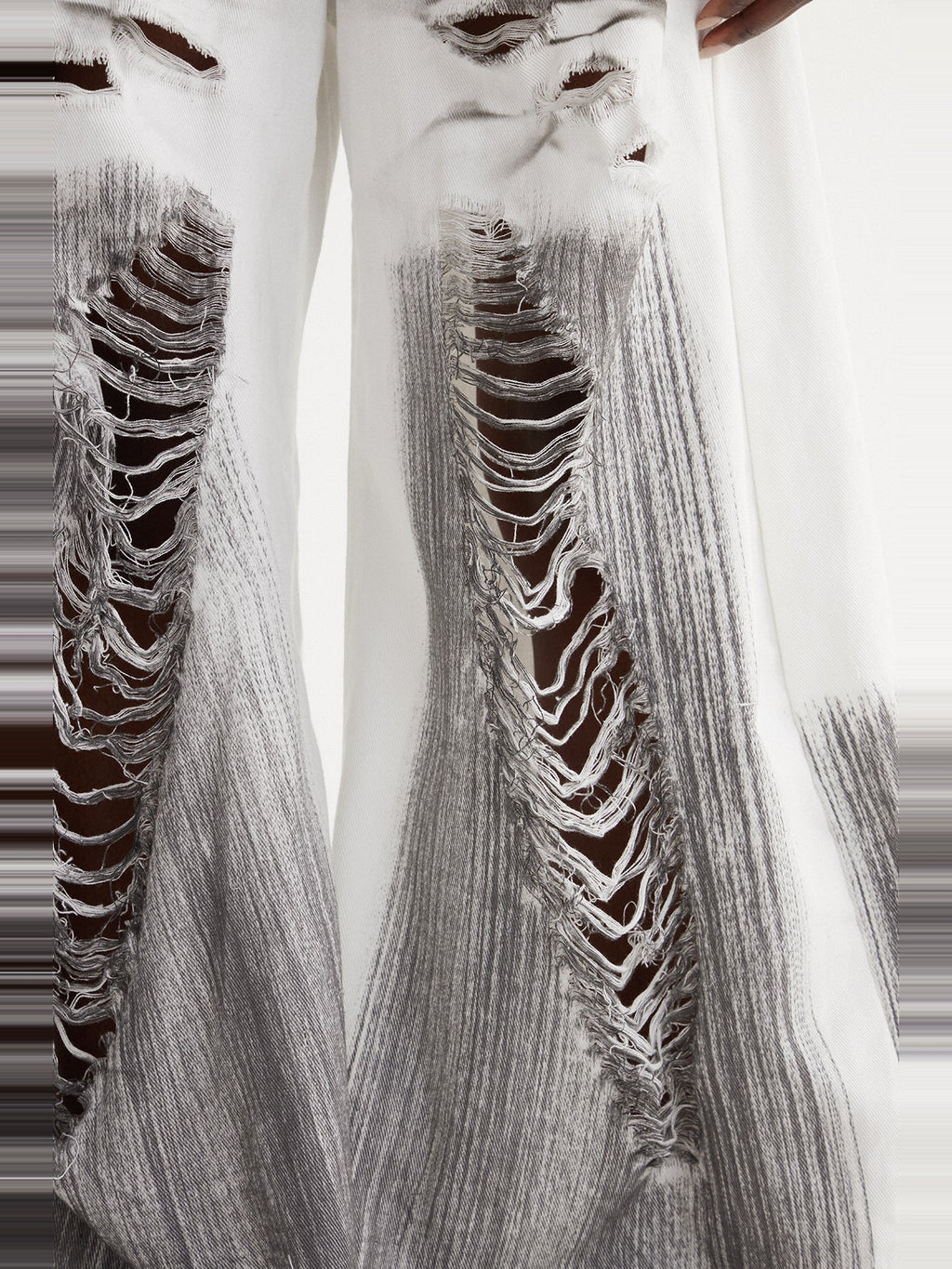 Ishild Tie Dye Ripped Baggy Jeans - White — Svelte Chic
