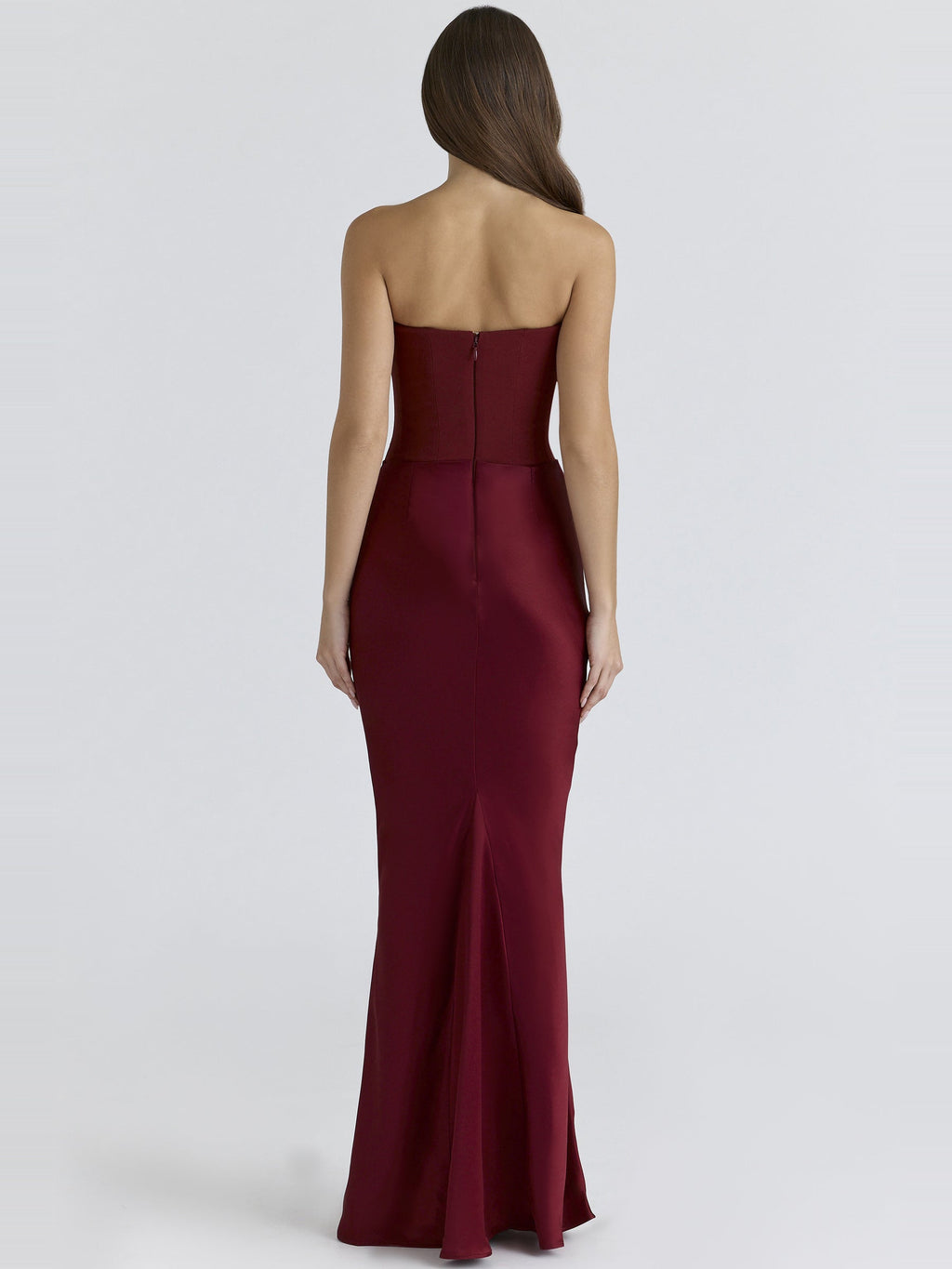 Persephone Strapless Corset Draped Maxi Dress — Svelte Chic