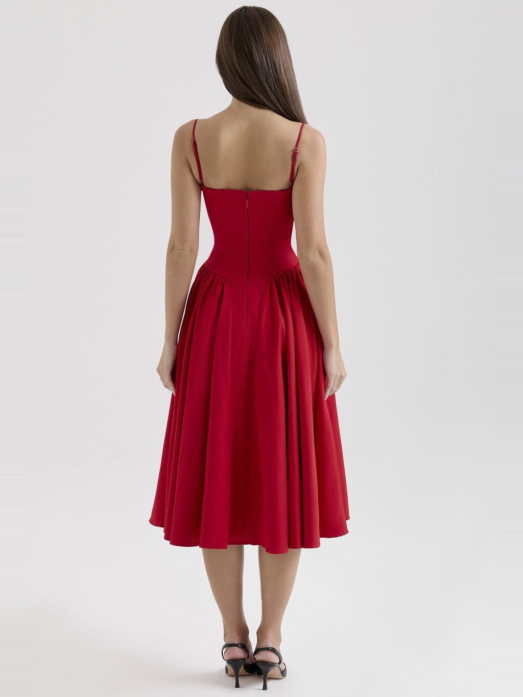 Samaria Strappy Draped Midi Dress — Svelte Chic