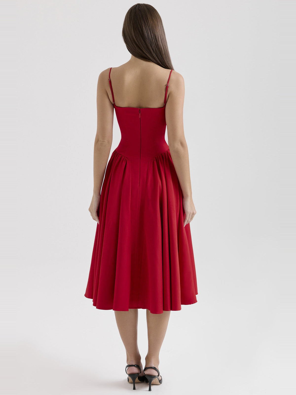 Samaria Strappy Draped Midi Dress — Svelte Chic