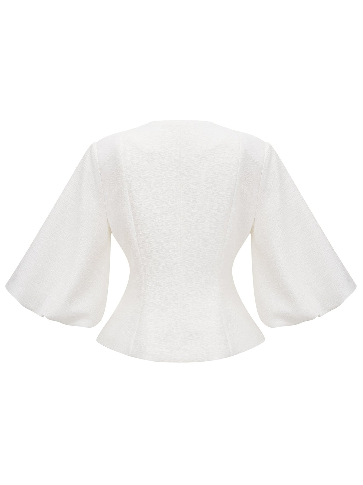 Berenice Puff Sleeve Crystal Peplum Jacket — Svelte Chic