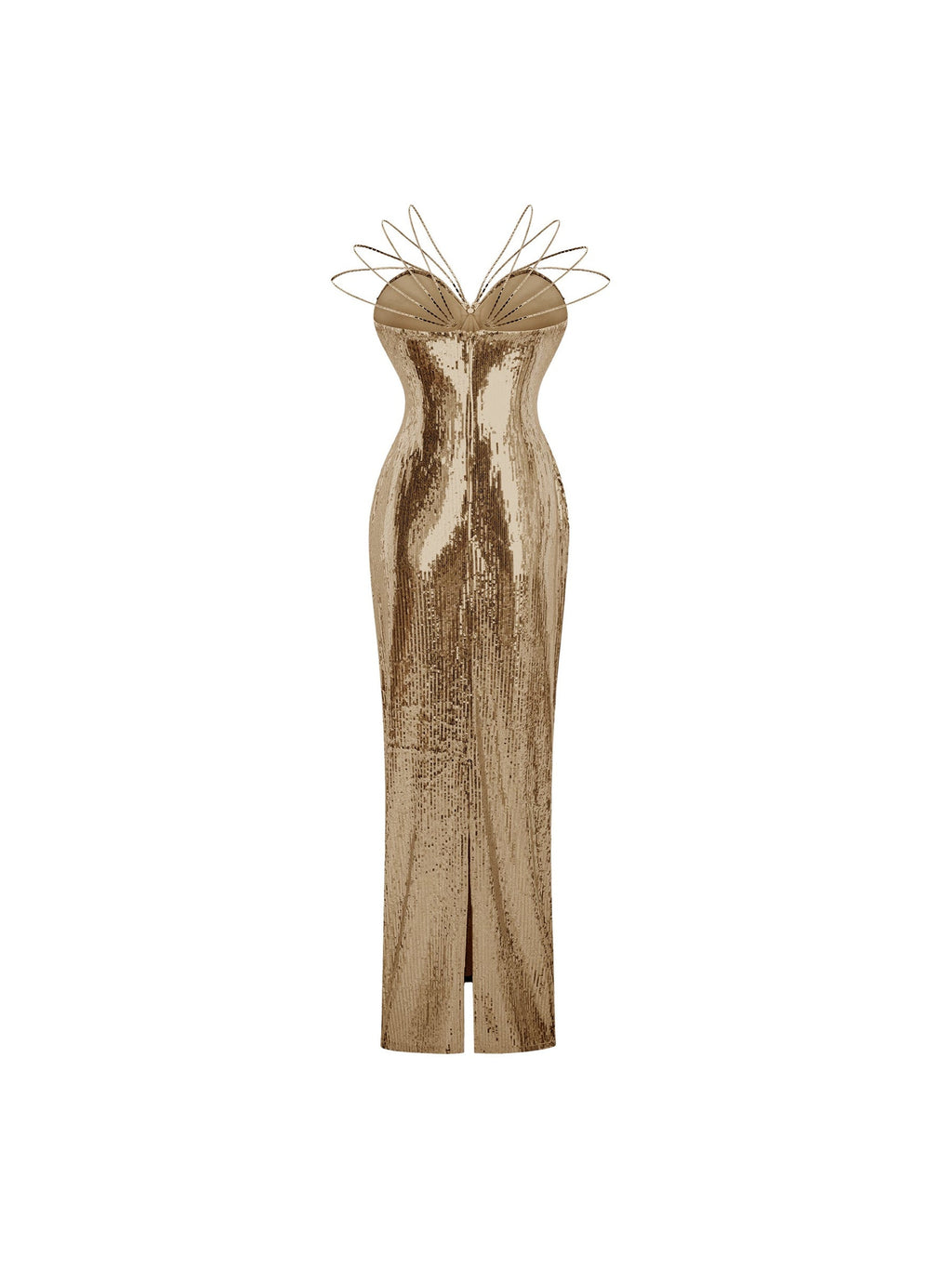 Cressida Sweetheart Sequin Corset Maxi Gown — Svelte Chic
