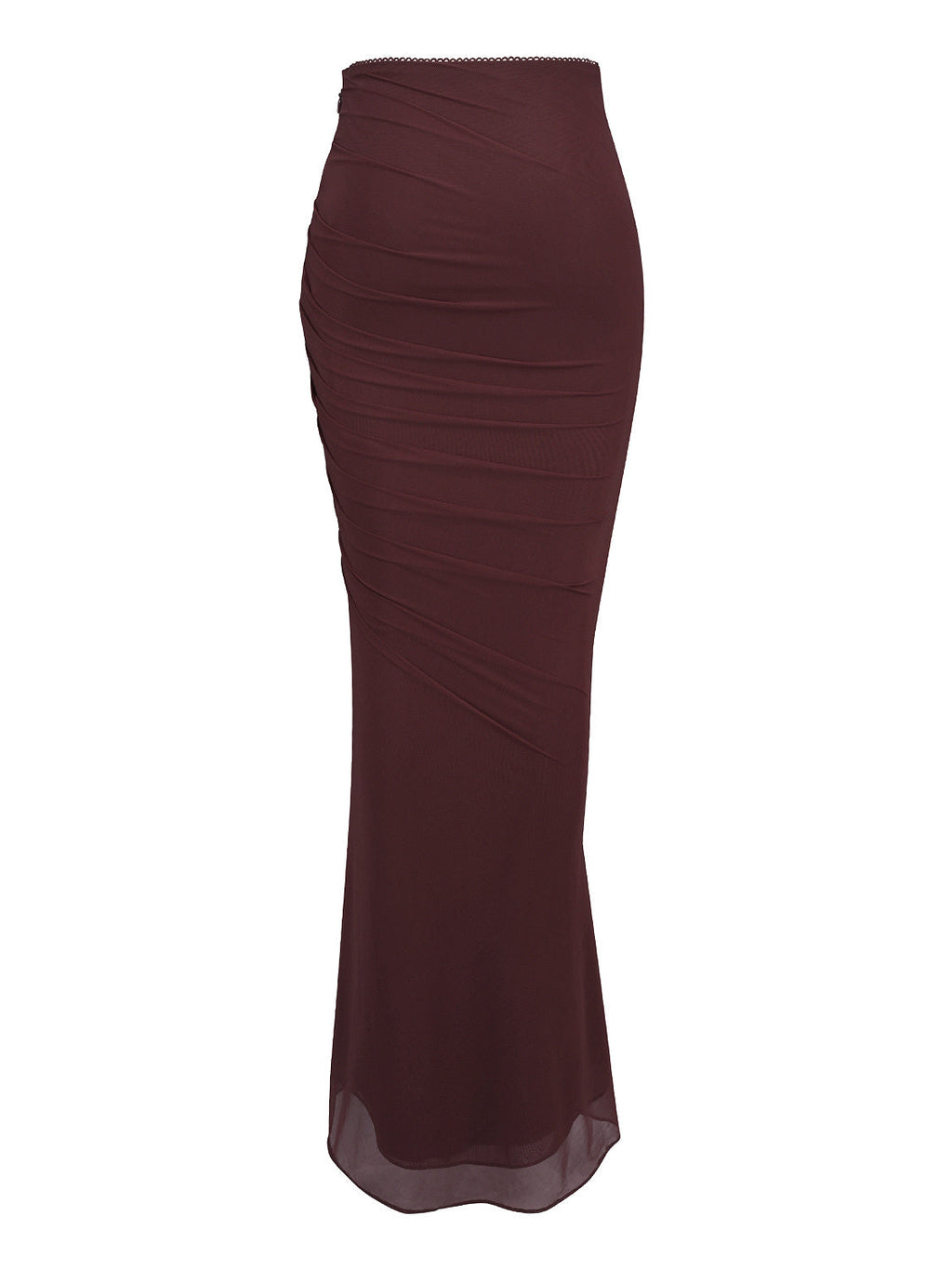 Cassidy Ruffle Hem Mesh Maxi Skirt — Svelte Chic