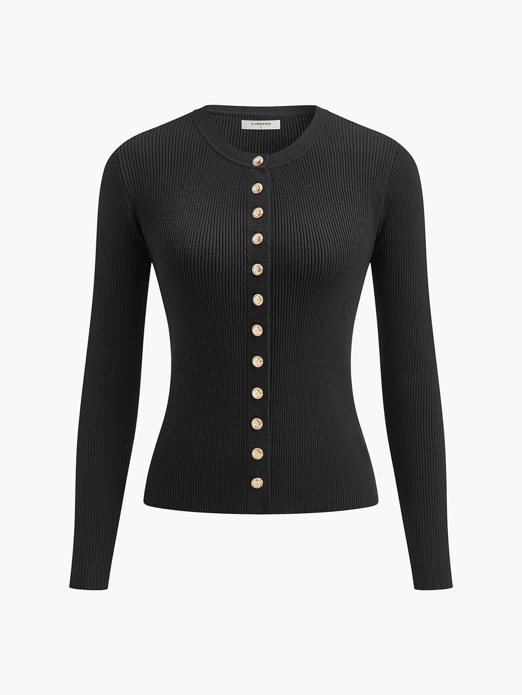 Button Down Ribbed Slim Knit Top — Svelte Chic