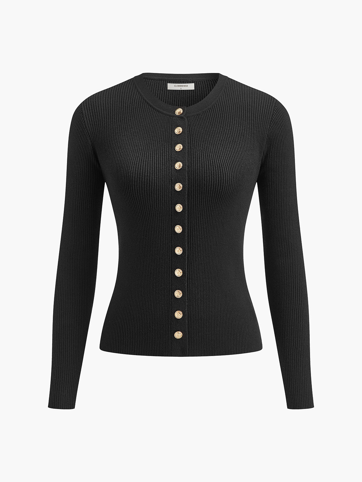 Button Down Ribbed Slim Knit Top — Svelte Chic