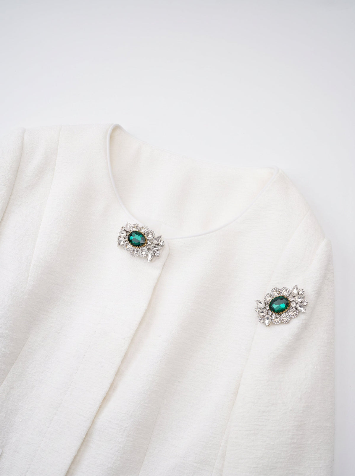 Berenice Puff Sleeve Crystal Peplum Jacket — Svelte Chic