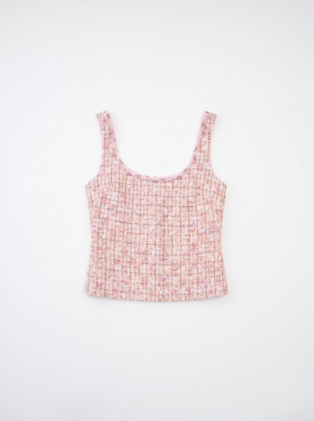 Aoife Crystal Tweed Square Neck Mini Dress — Svelte Chic