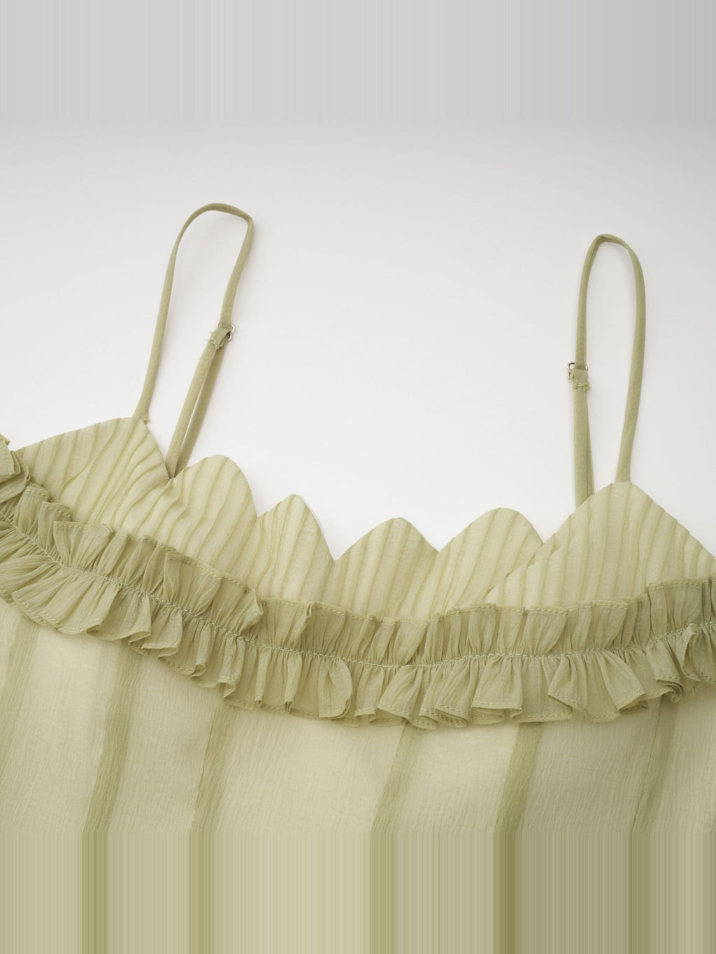 Seraphina Ruffled Tulle Maxi Dress in Pistachio — Svelte Chic