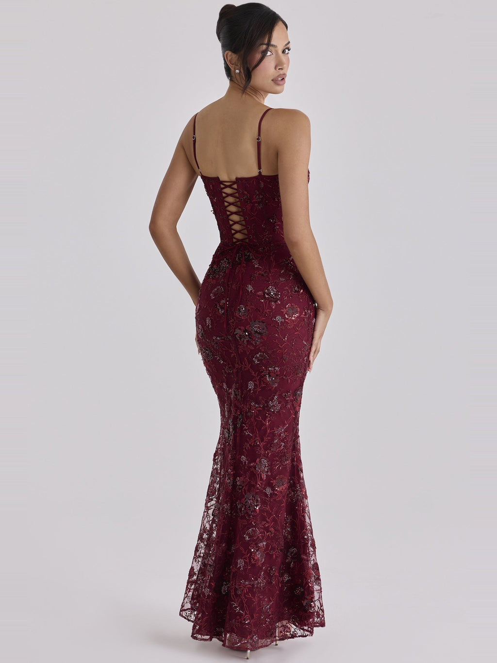 Naima Embellished Beaded Corset Maxi Dress — Svelte Chic