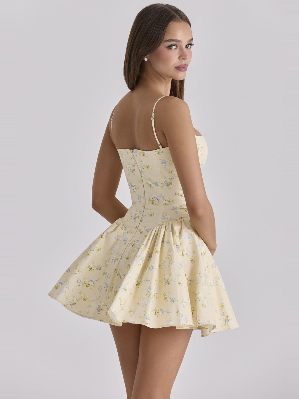 Samaria Floral Corset Mini Dress — Svelte Chic
