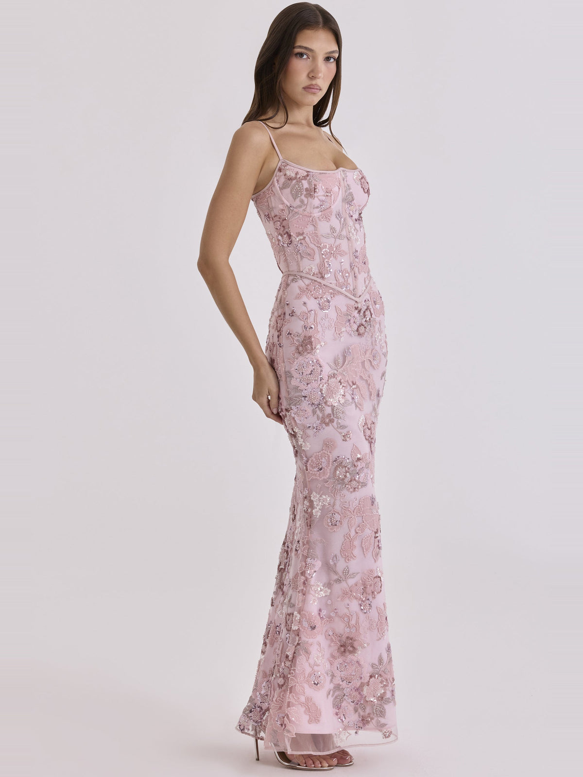 Naima Beaded Corset Maxi Dress — Svelte Chic