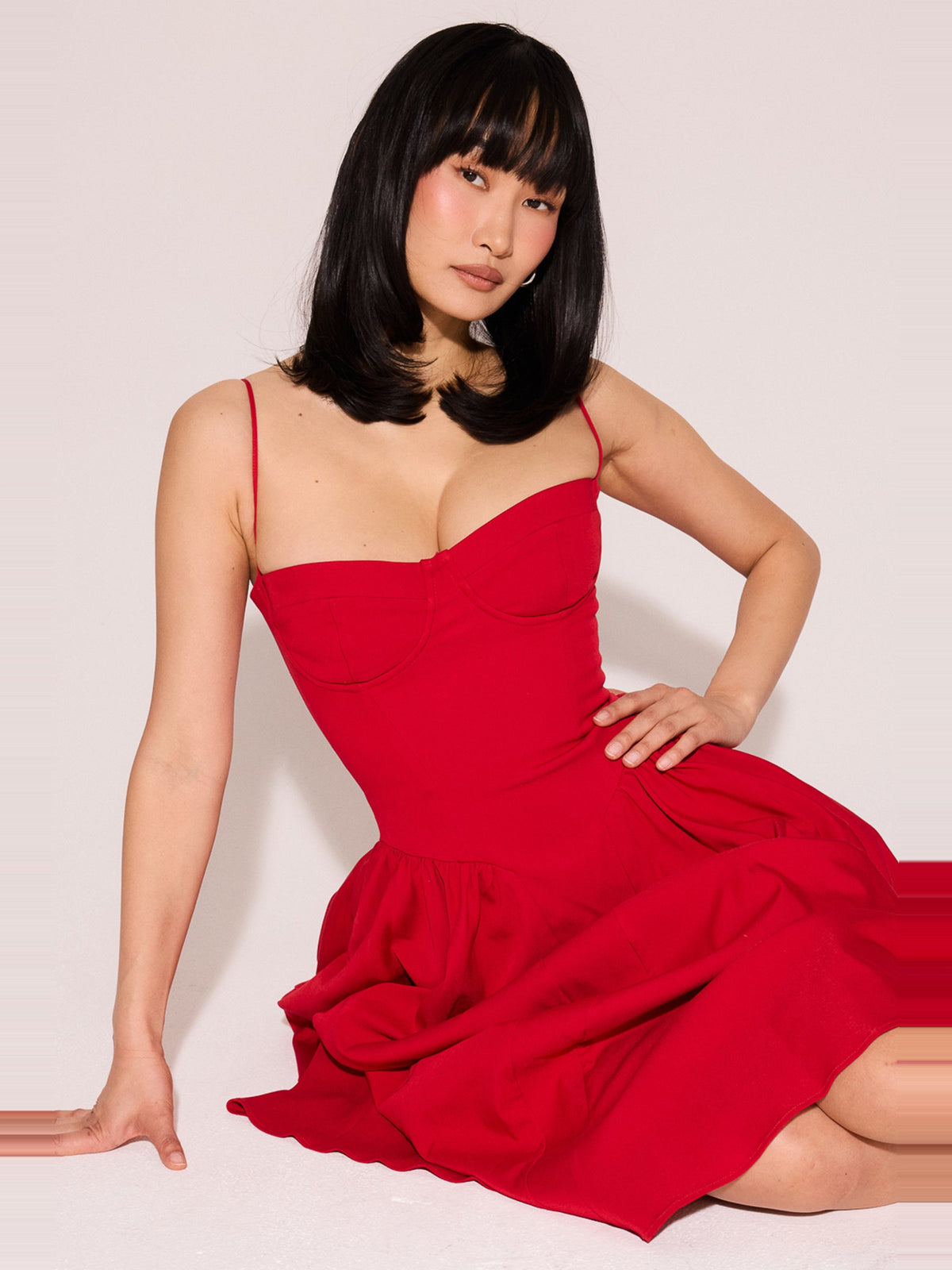 Samaria Strappy Draped Midi Dress — Svelte Chic