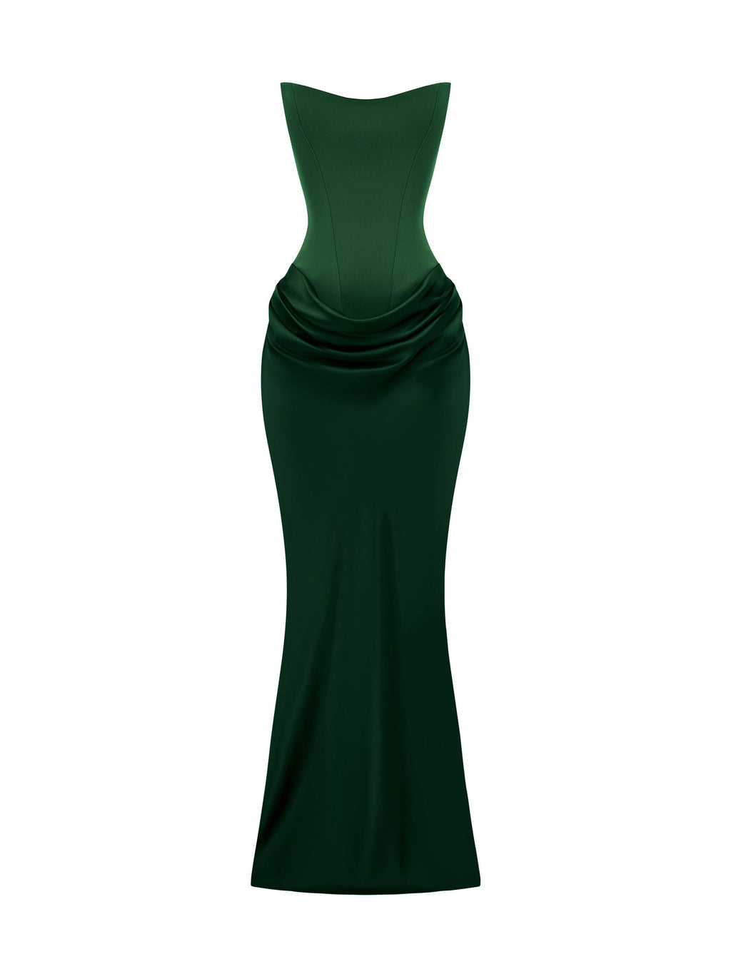 Maggie Strapless Corset Draped Maxi Dress — Svelte Chic