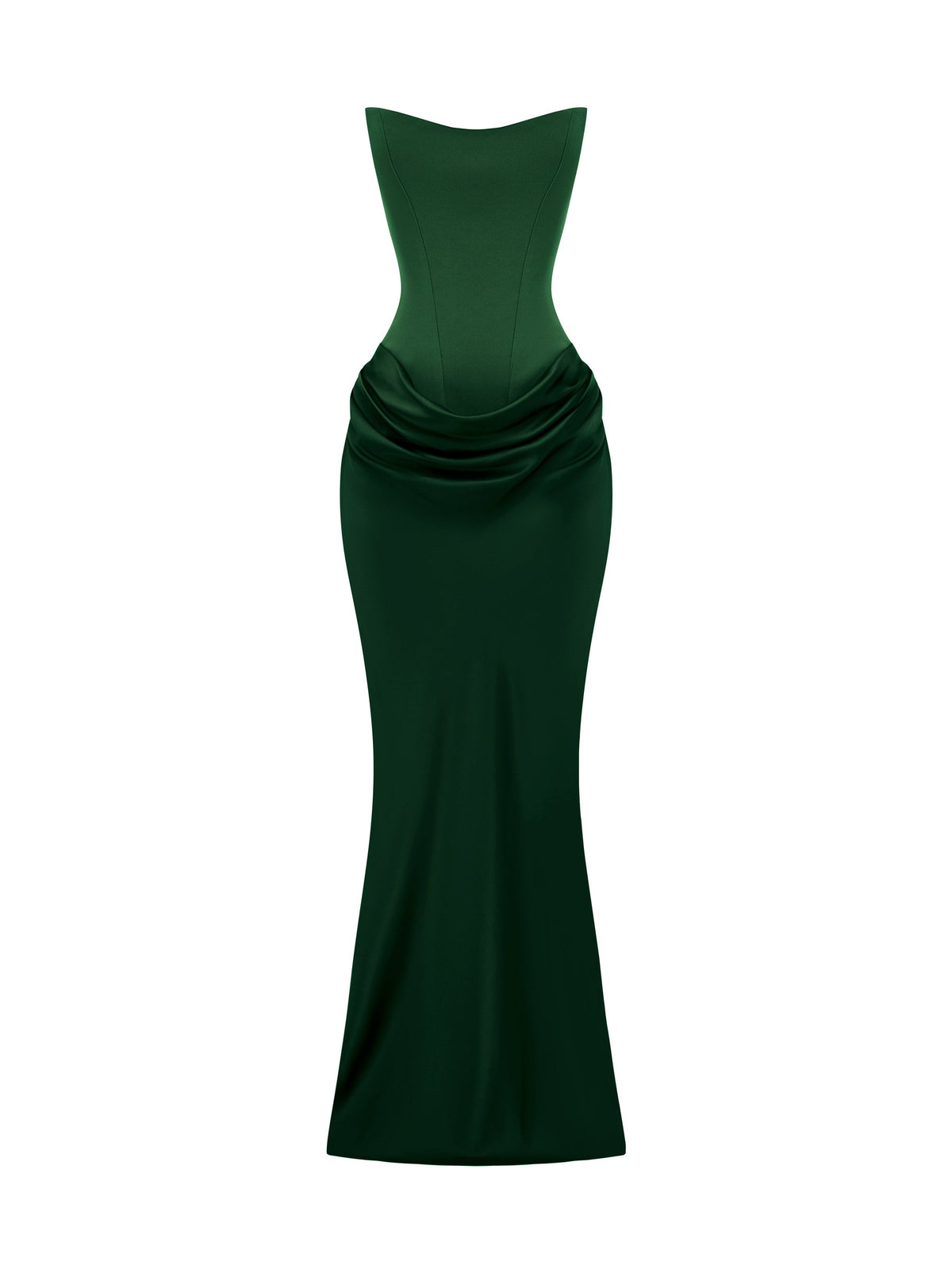 Maggie Strapless Corset Draped Maxi Dress — Svelte Chic