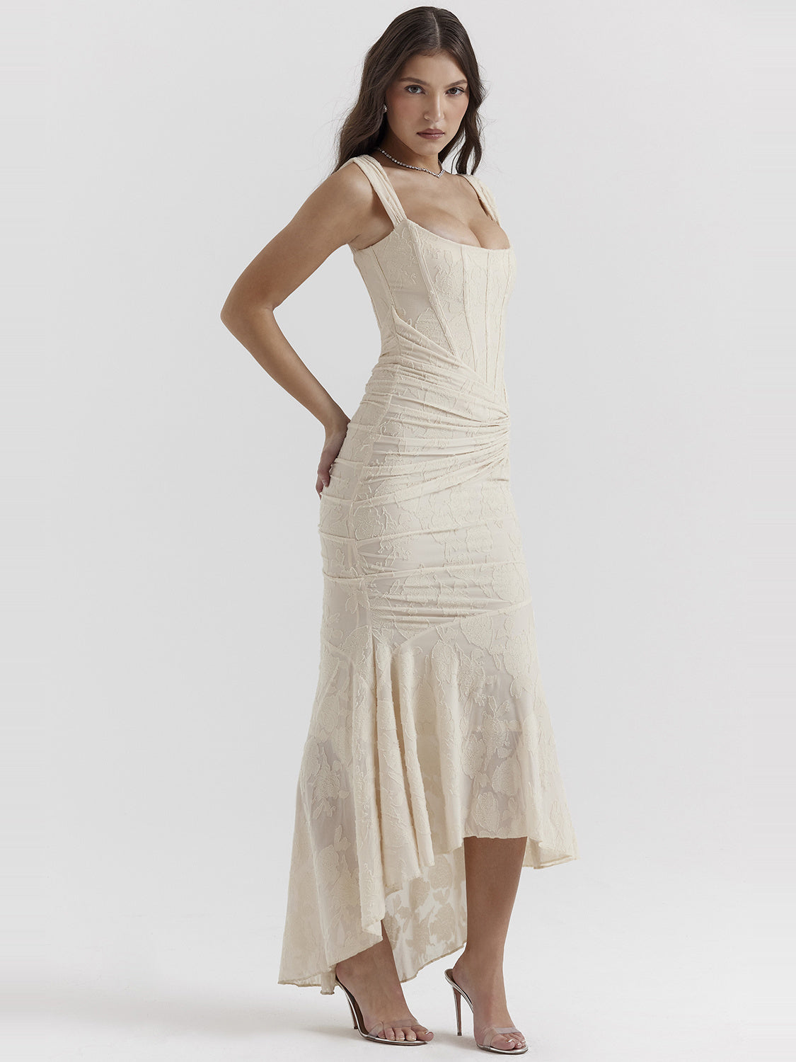 Cesca Floral Corset Maxi Dress — Svelte Chic