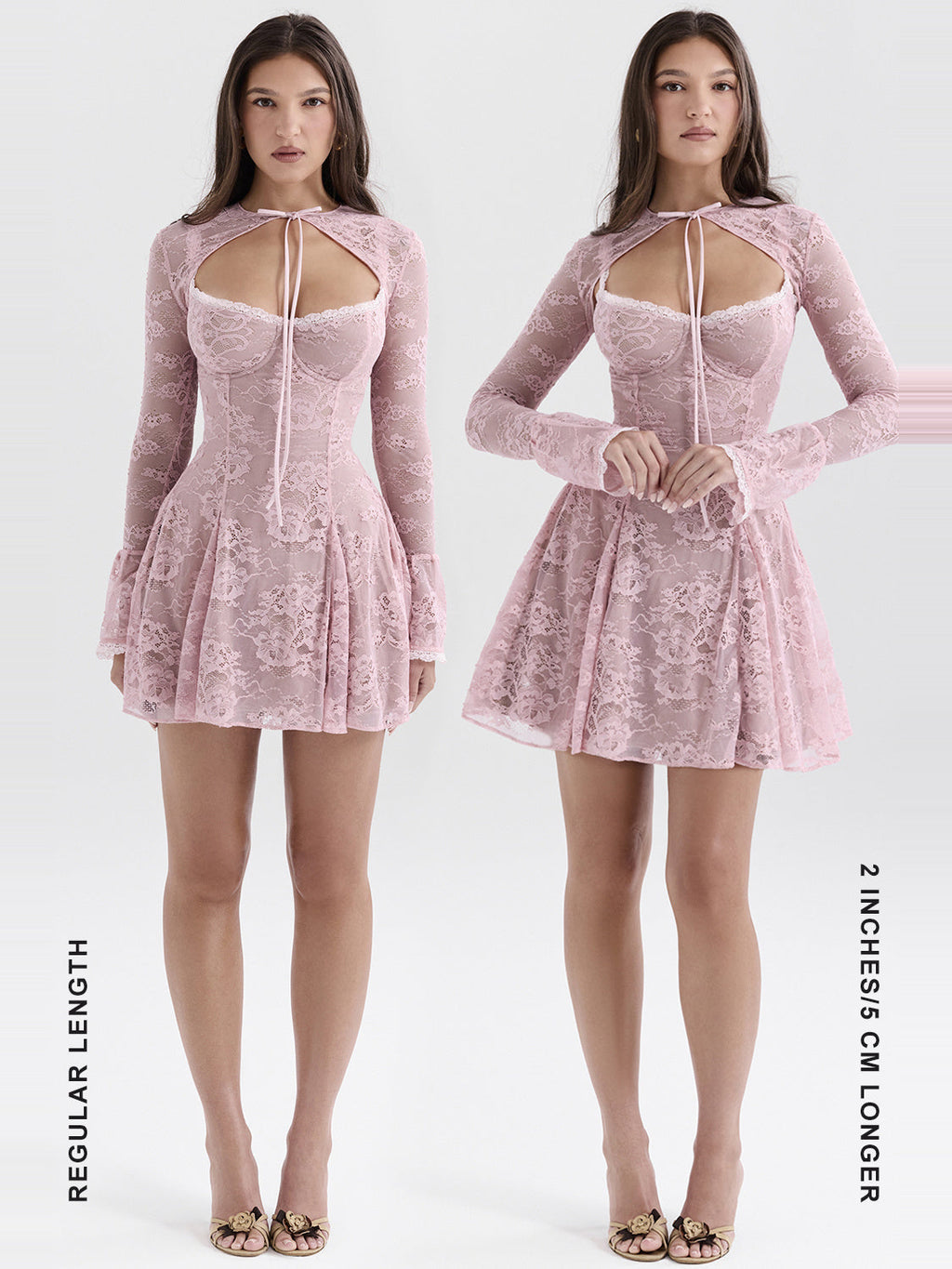 Alice Floral Lace Shawl Detail Mini Dress — Svelte Chic