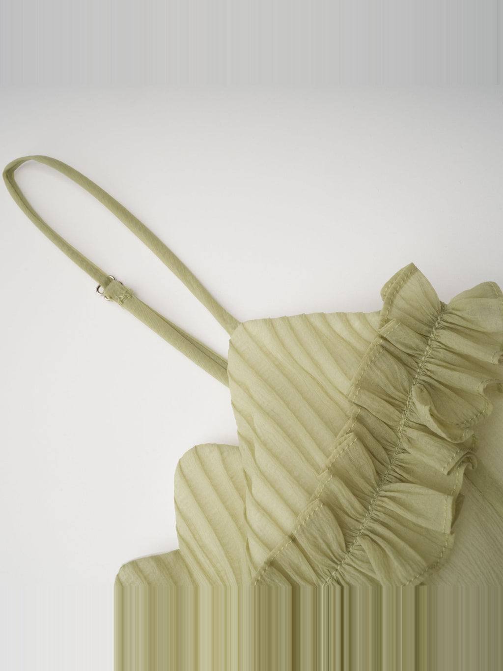 Seraphina Ruffled Tulle Maxi Dress in Pistachio — Svelte Chic