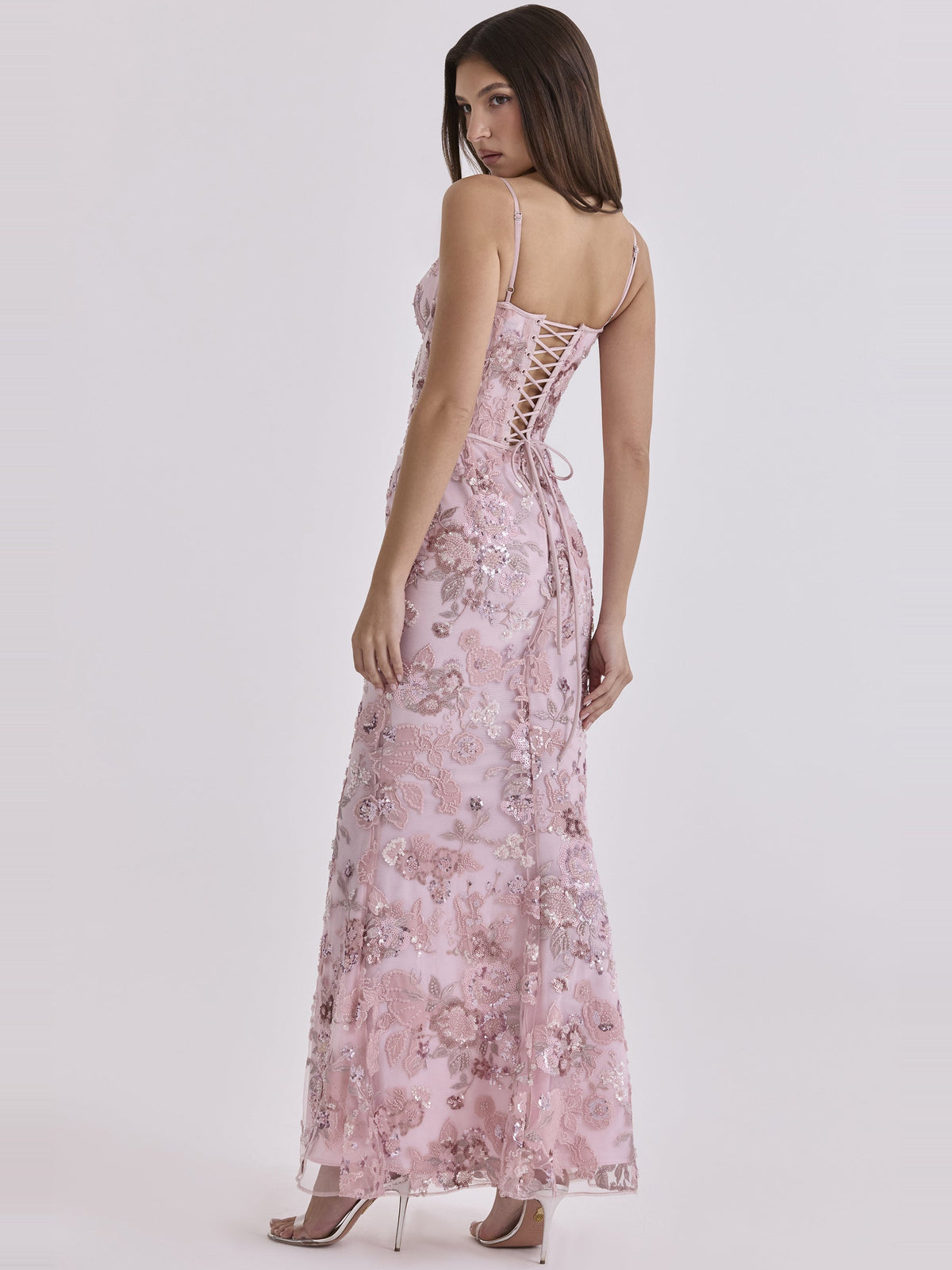 Naima Beaded Corset Maxi Dress — Svelte Chic
