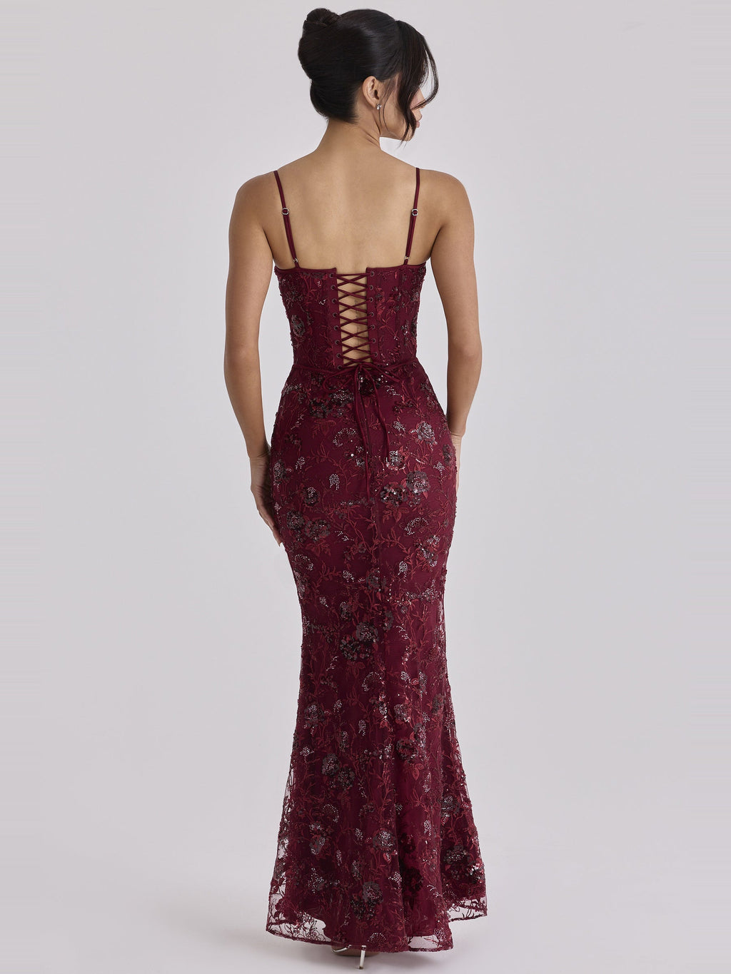Naima Embellished Beaded Corset Maxi Dress — Svelte Chic