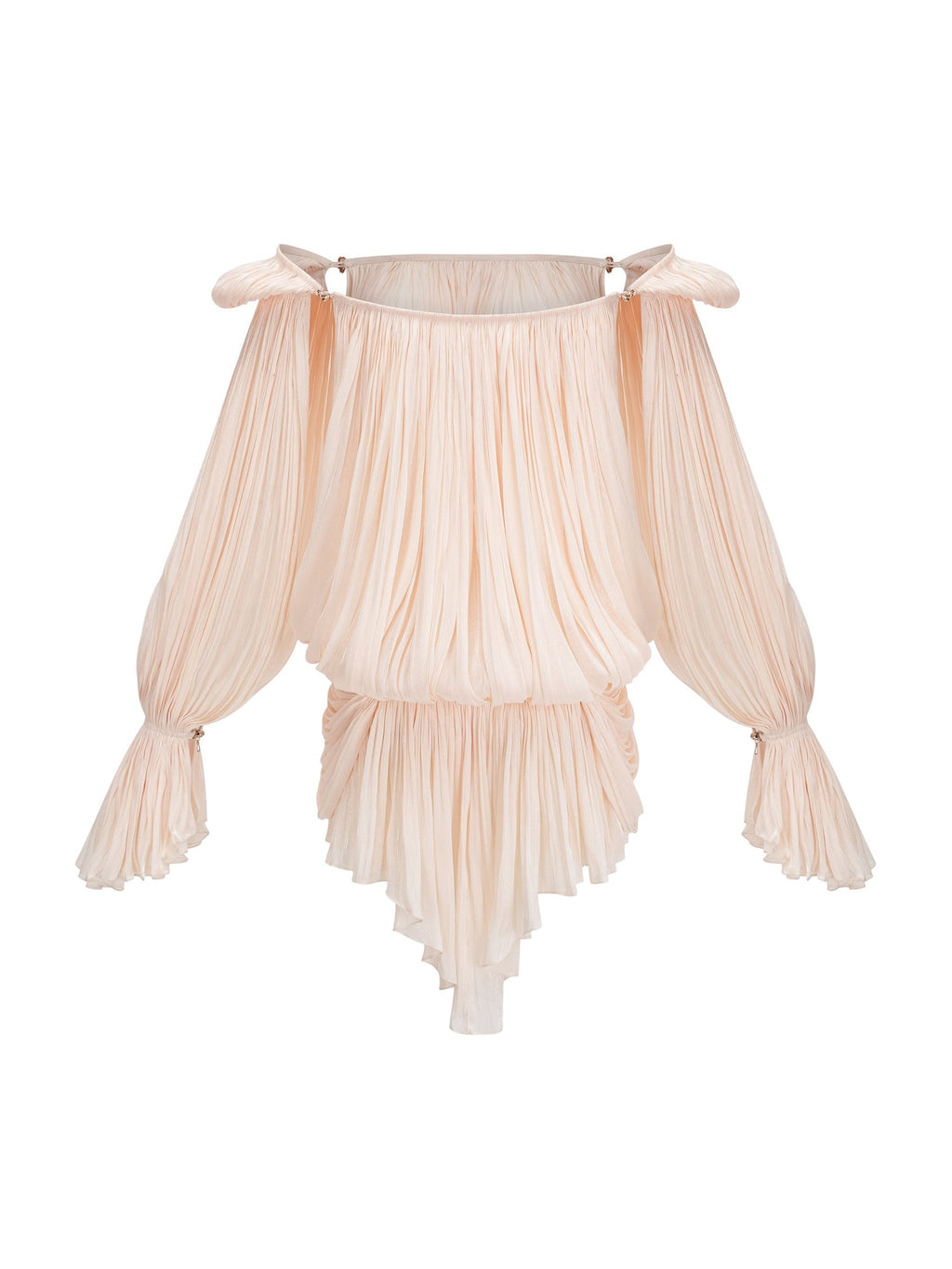 Halvard Off Shoulder Pleated Mini Dress — Svelte Chic