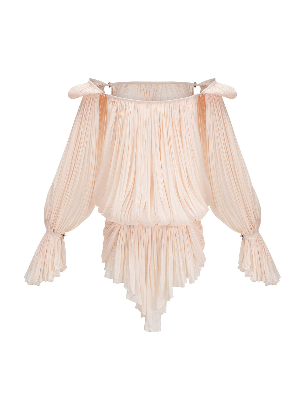 Halvard Off Shoulder Pleated Mini Dress — Svelte Chic