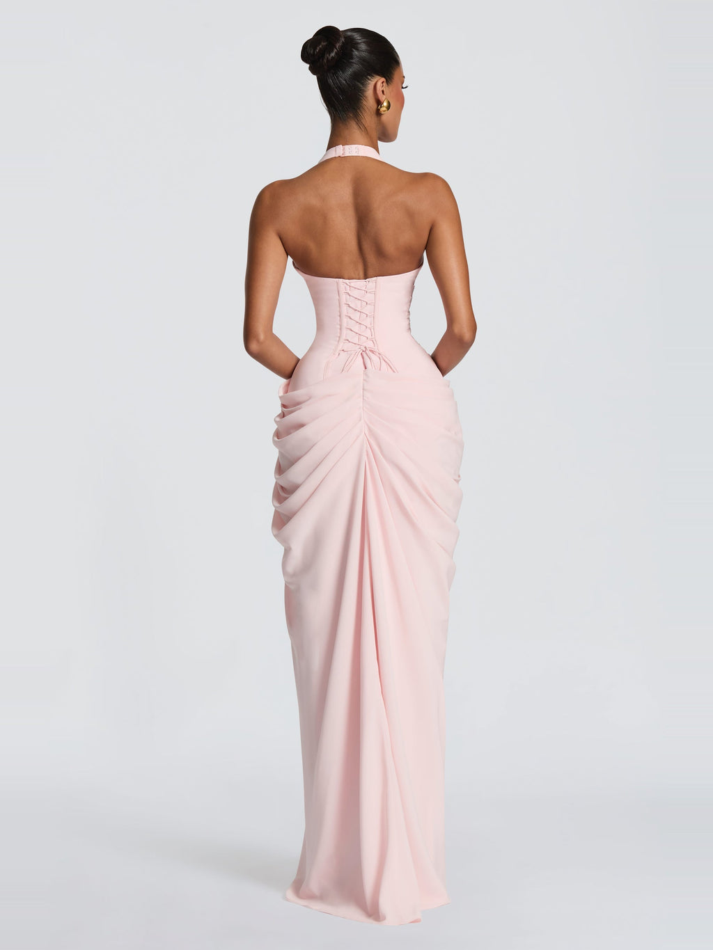 Ombeline Halter Corset Maxi Dress with Slit — Svelte Chic