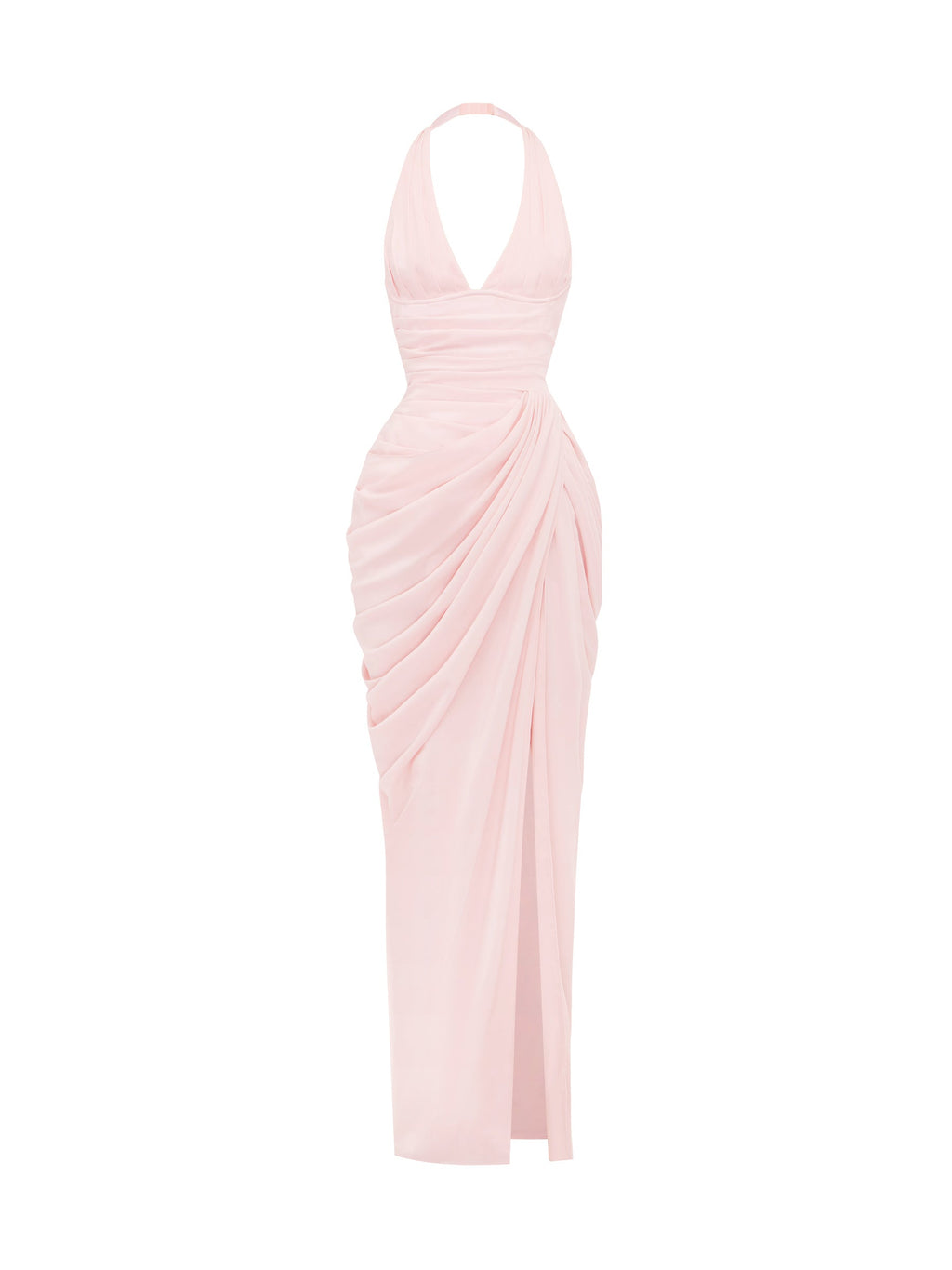 Ombeline Halter Corset Maxi Dress with Slit — Svelte Chic