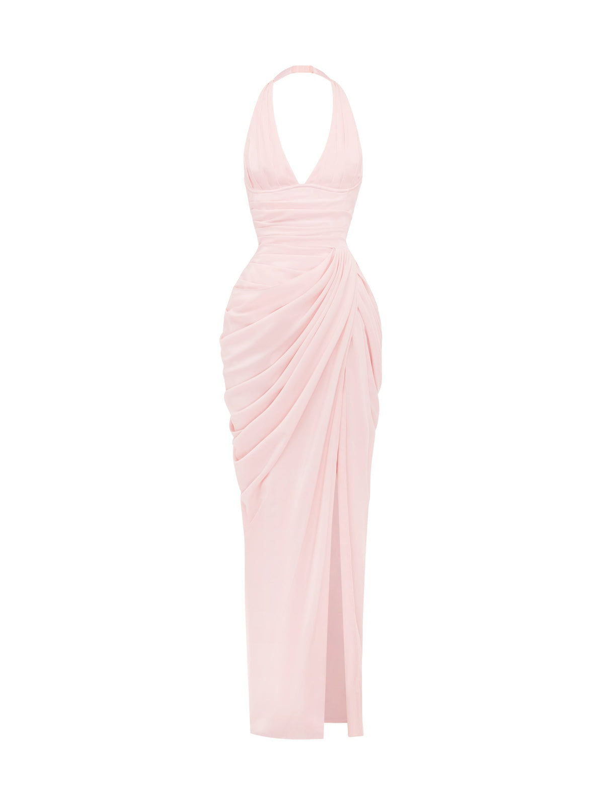 Ombeline Halter Corset Maxi Dress with Slit — Svelte Chic