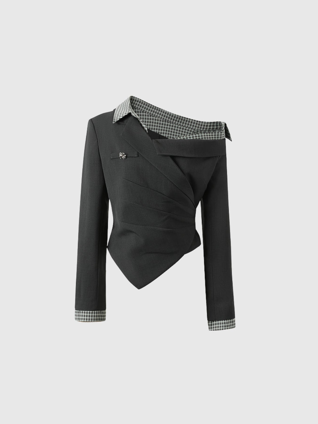 Darko Asymmetric Draped Long Sleeve Top — Svelte Chic