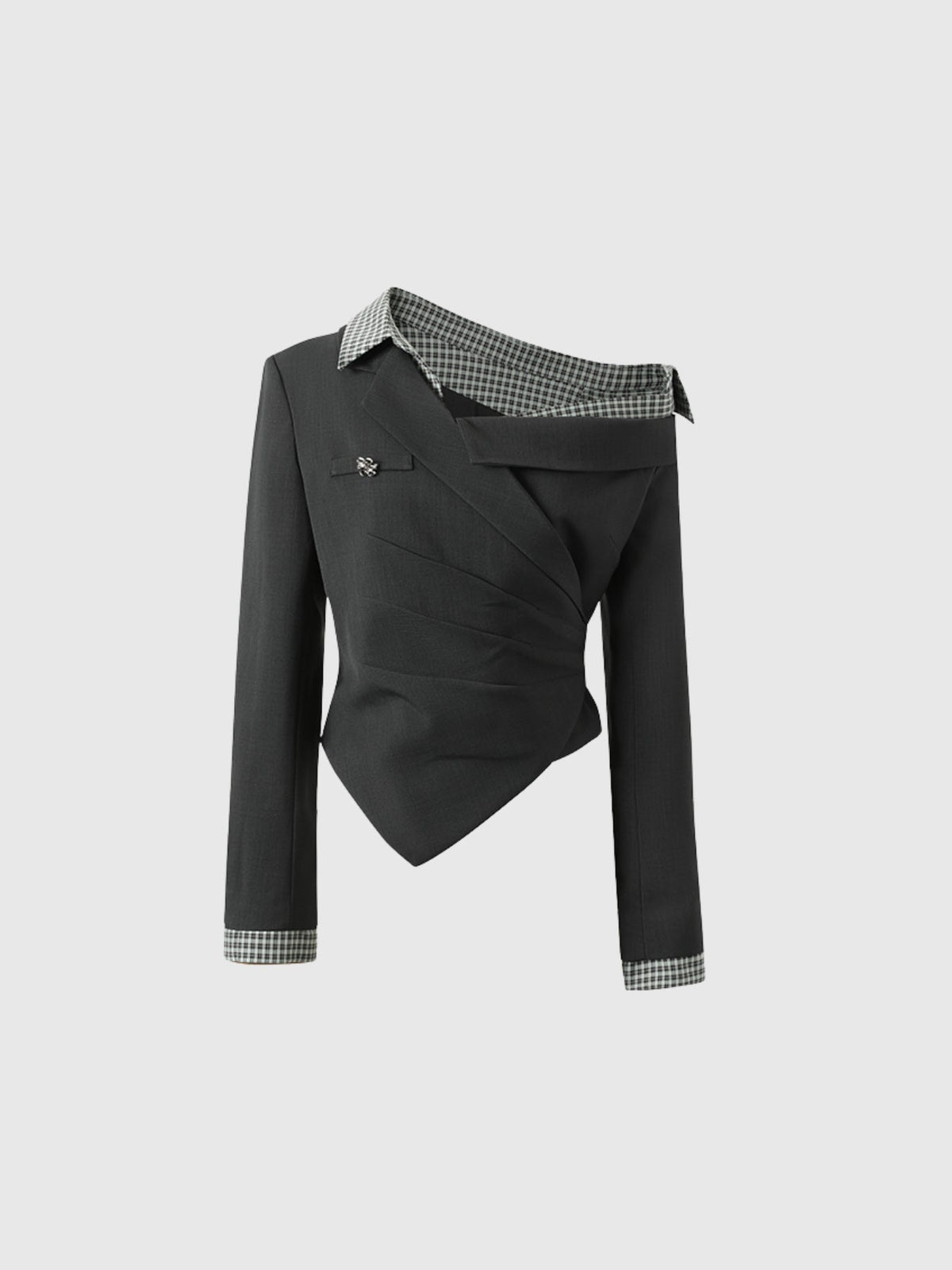 Darko Asymmetric Draped Long Sleeve Top — Svelte Chic
