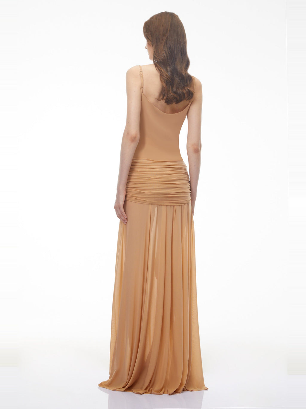 Mariana Gathered Cowl Neck Maxi Dress — Svelte Chic