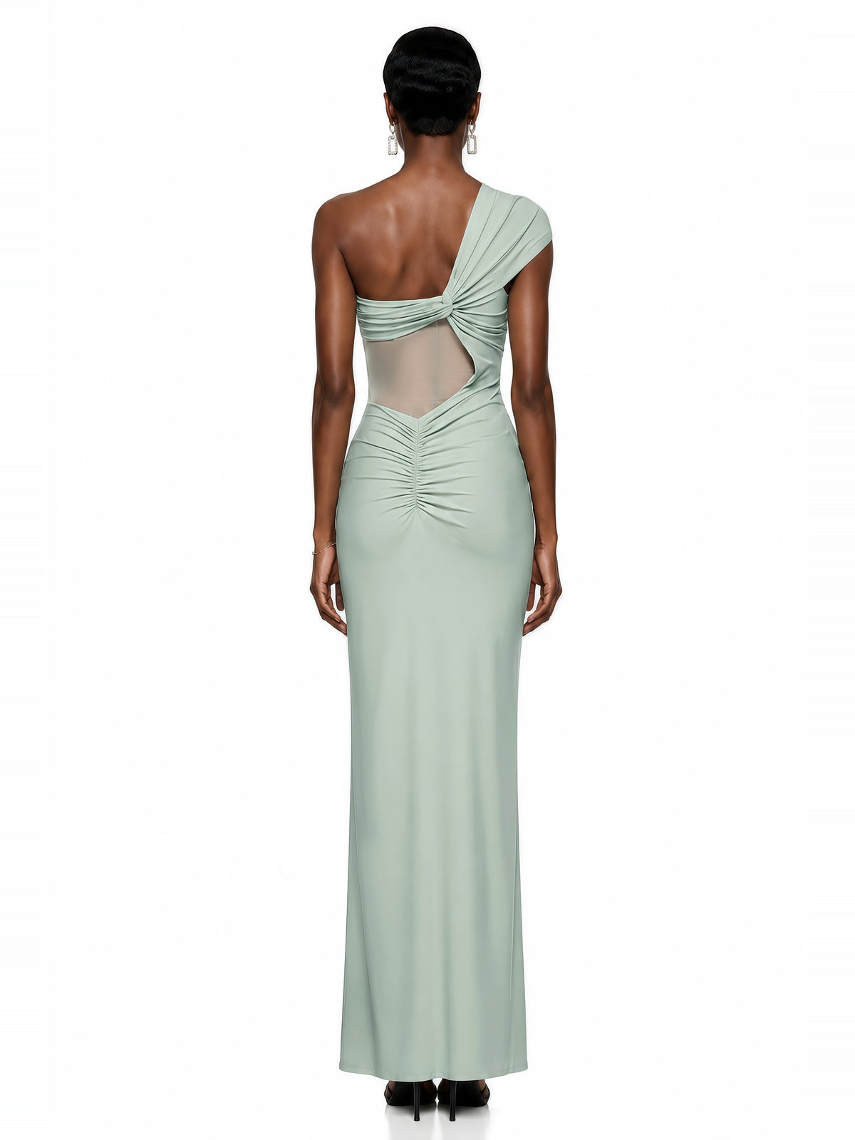 Tai One Shoulder Floral Lace Maxi Dress — Svelte Chic