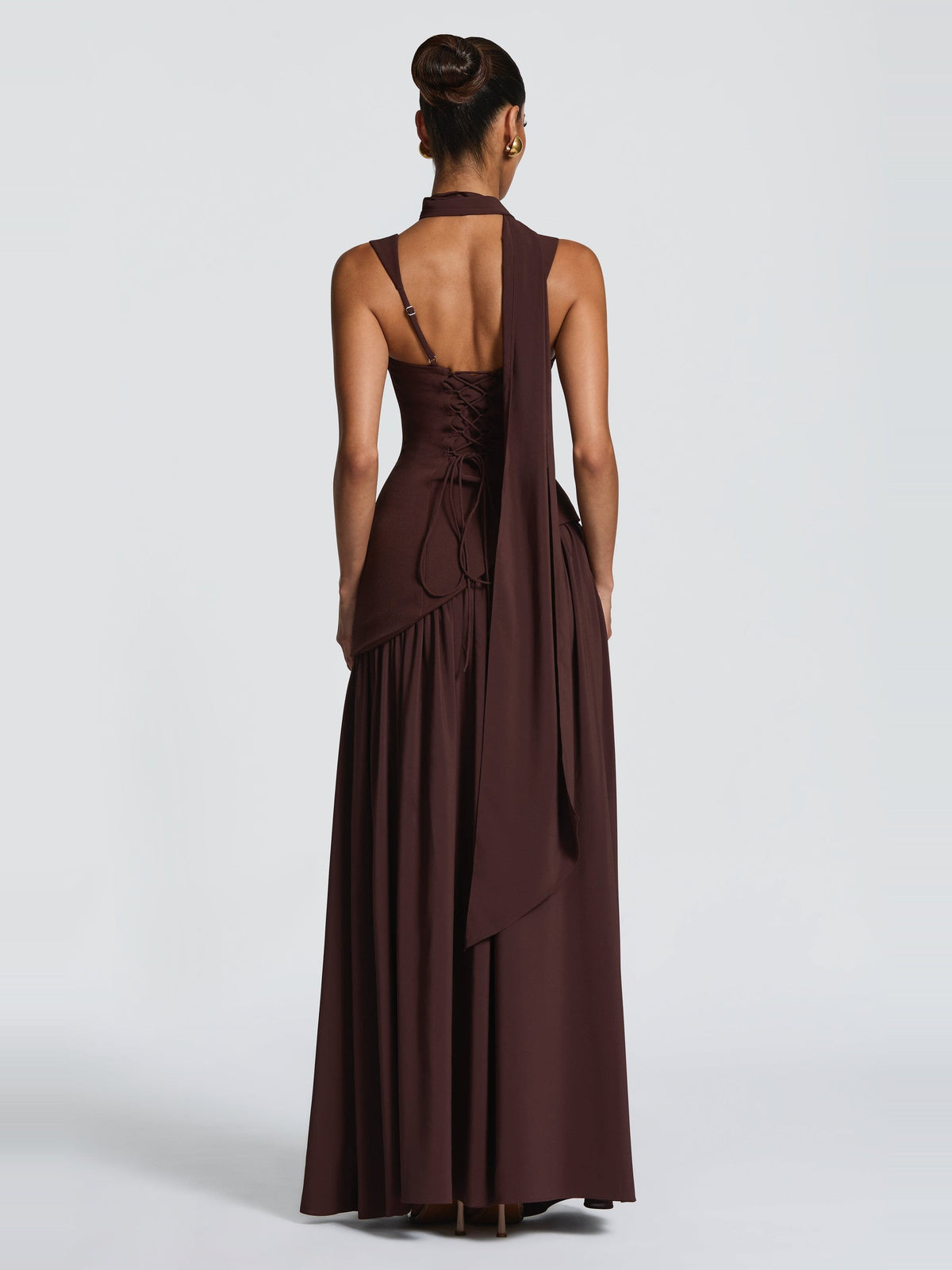 Tullulah Square Neck Corset Maxi Dress with Slit — Svelte Chic