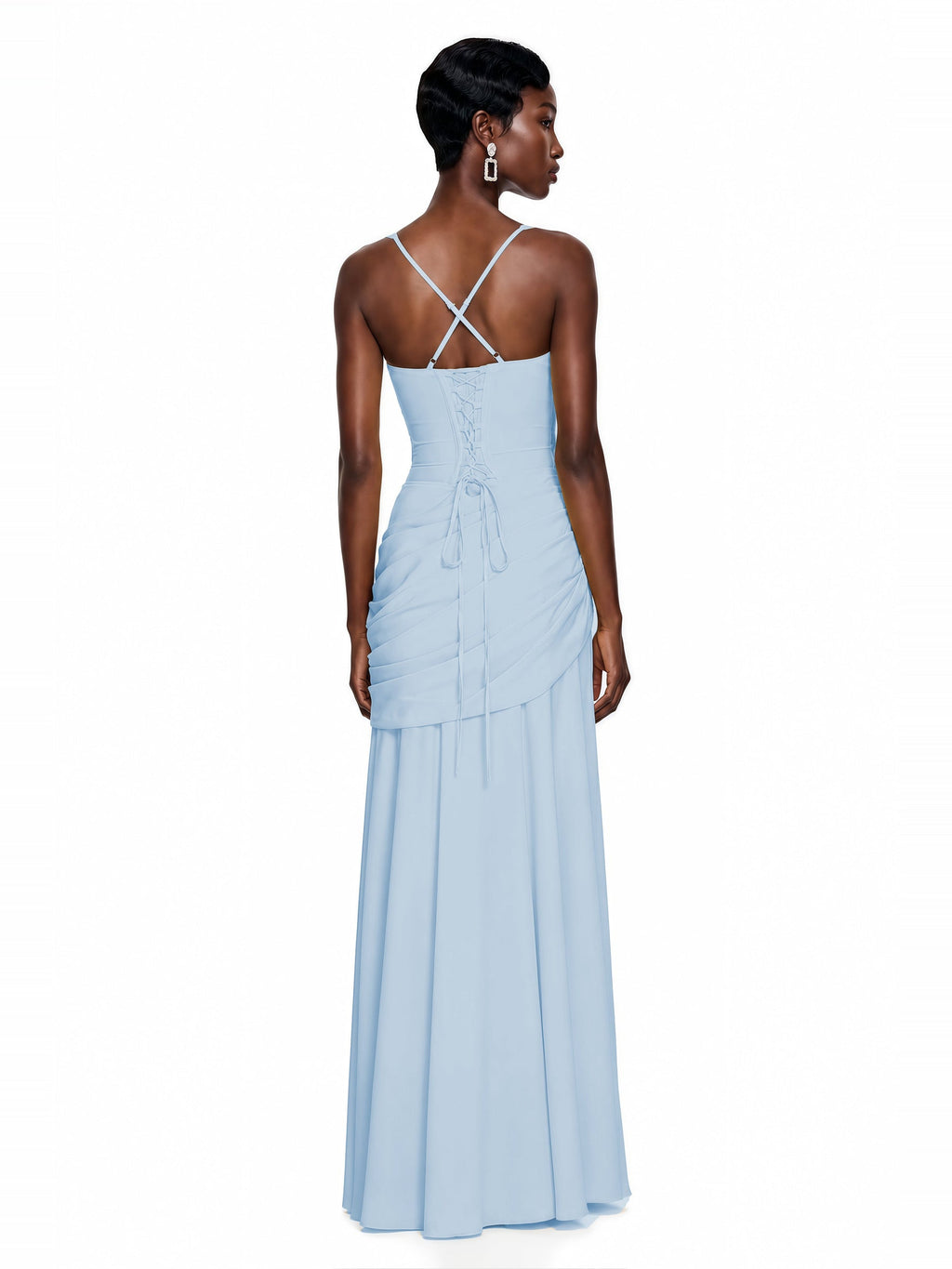Sanne Gathered Corset Square Neck Maxi Dress — Svelte Chic