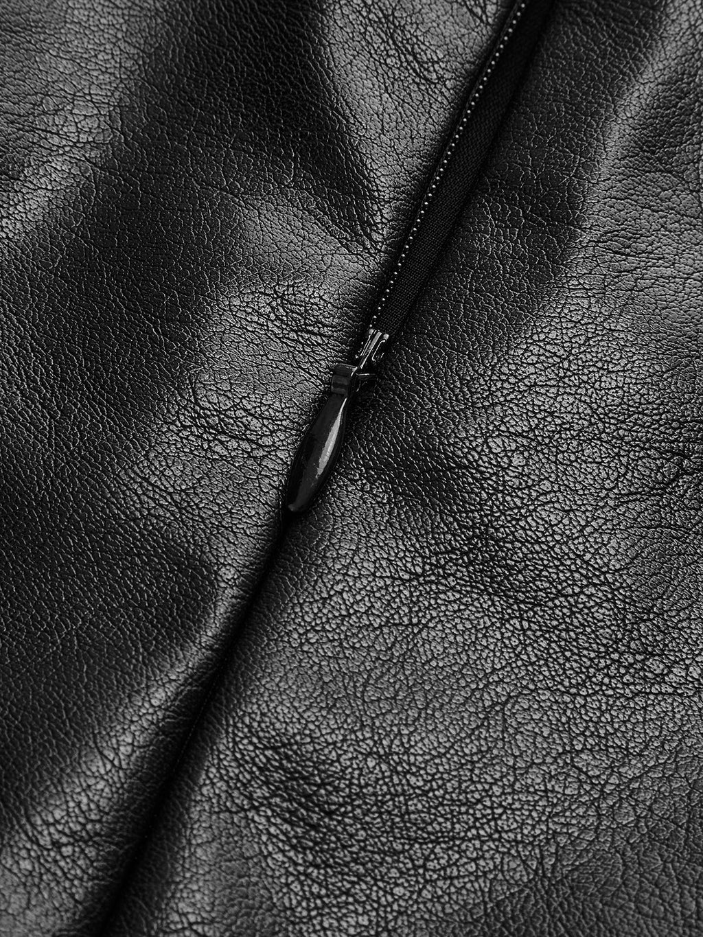 Asymmetric Faux Leather Pleated Midi Skirt — Svelte Chic
