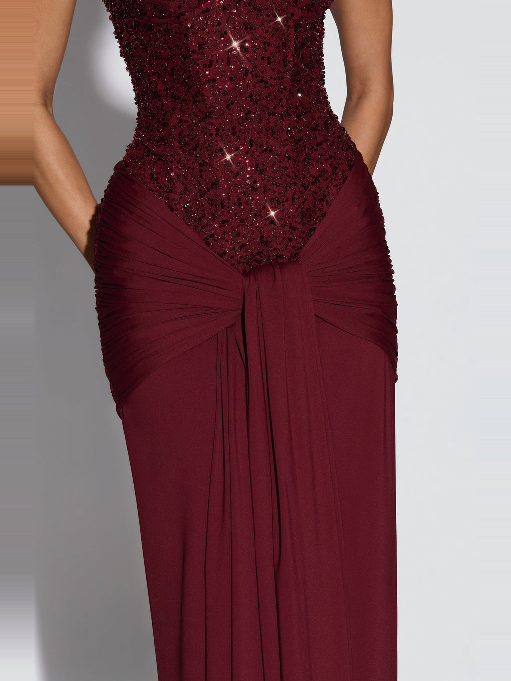 Carina Strapless Crystal Corset Maxi Dress — Svelte Chic