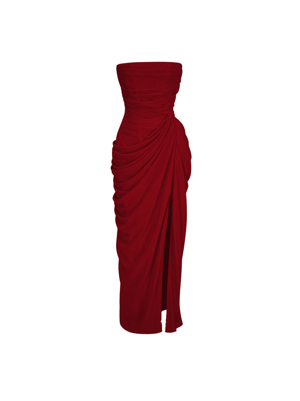 Safiya Draped Strapless Corset Maxi Dress — Svelte Chic