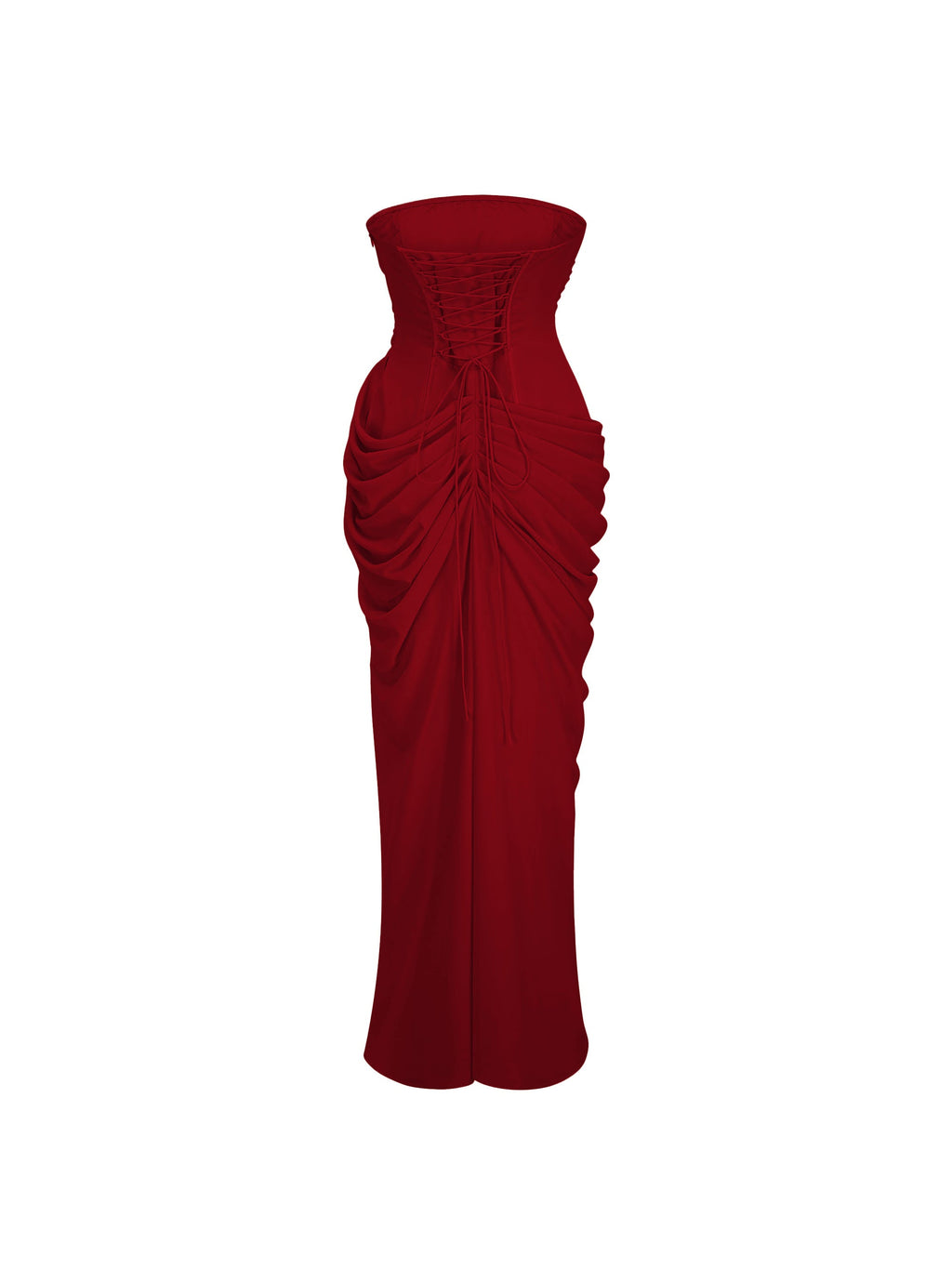 Safiya Draped Strapless Corset Maxi Dress — Svelte Chic