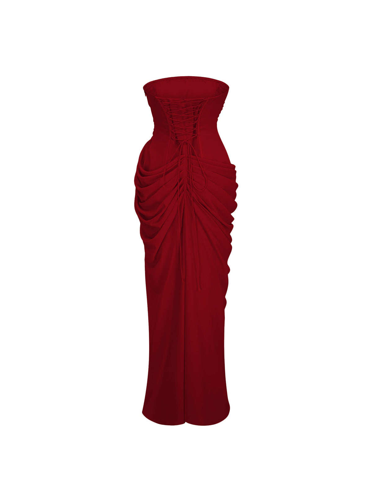 Safiya Draped Strapless Corset Maxi Dress — Svelte Chic