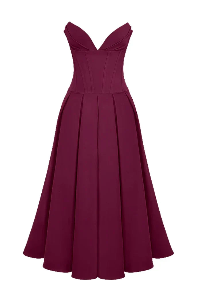 Lorelei Corset Midi Dress — Svelte Chic