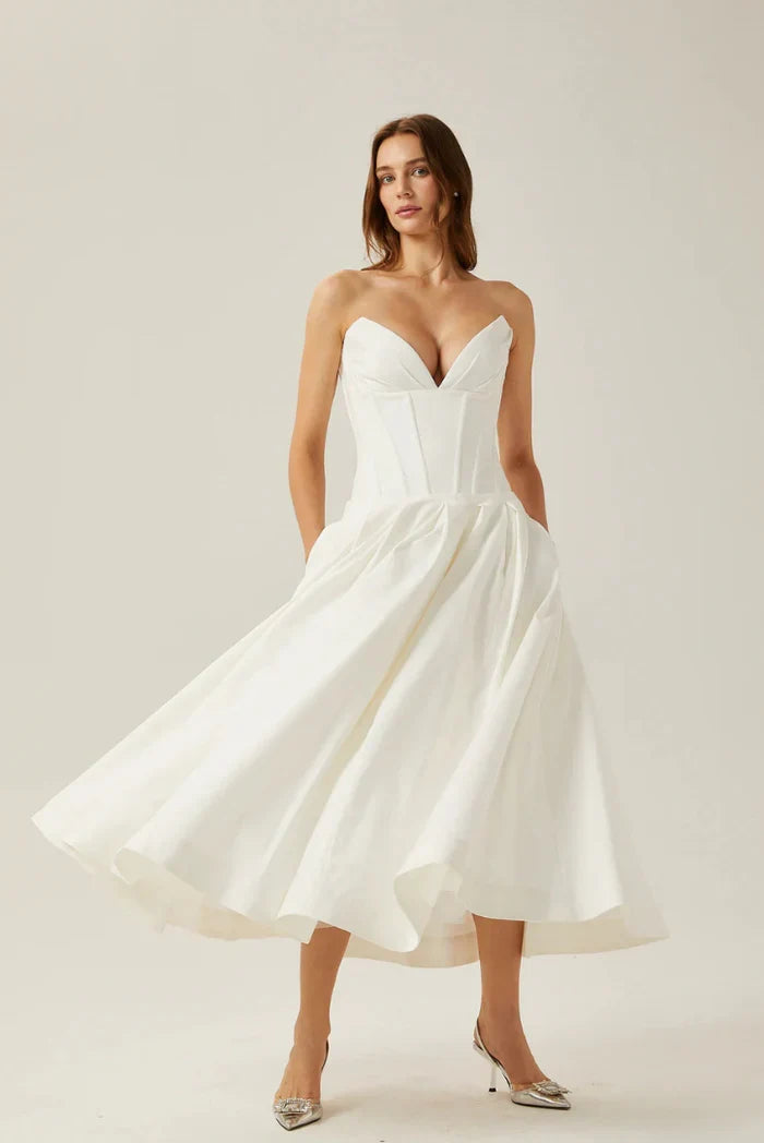 Lorelei Corset Midi Dress — Svelte Chic