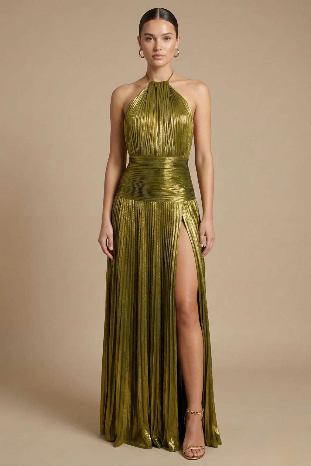 Halter Crossed Neck Maxi Dress — Svelte Chic