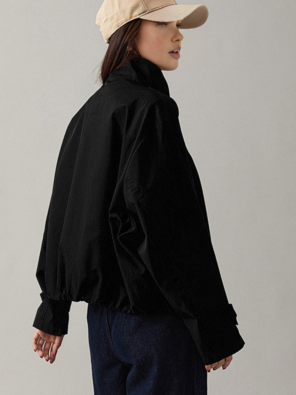 Oversized Double-Breasted Cropped Trench Coat — Svelte Chic
