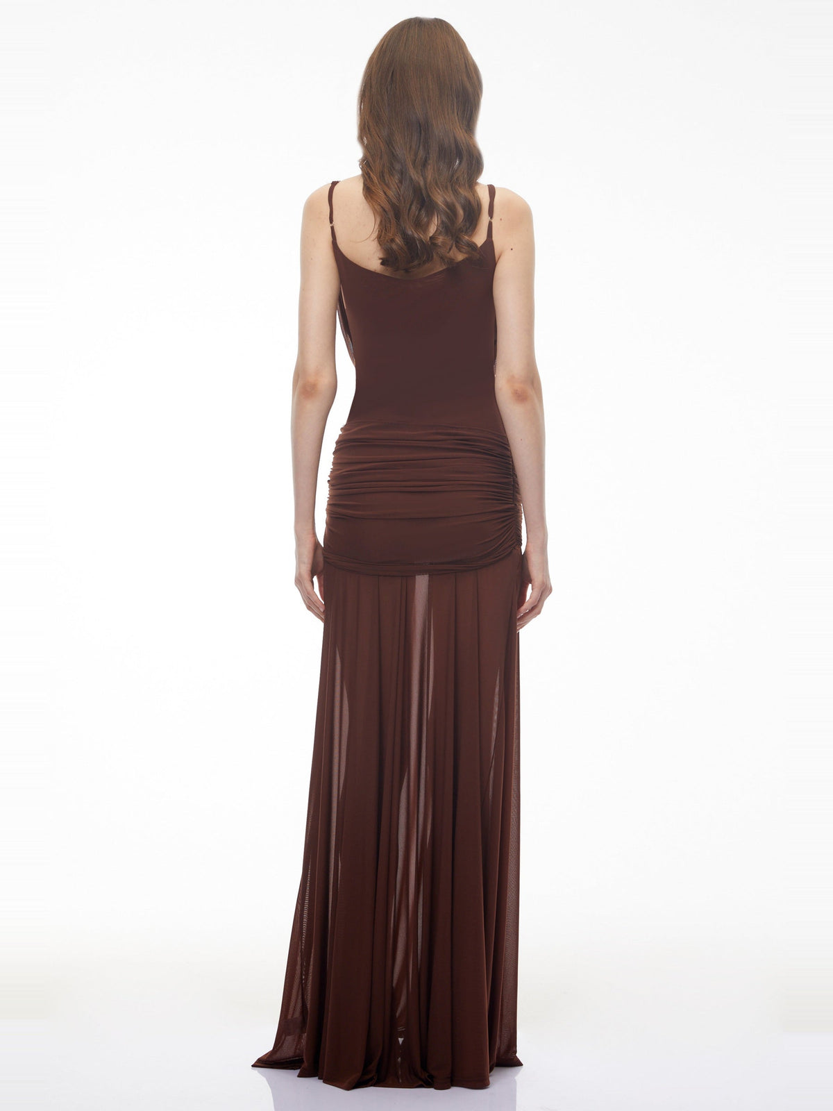 Mariana Gathered Cowl Neck Maxi Dress — Svelte Chic