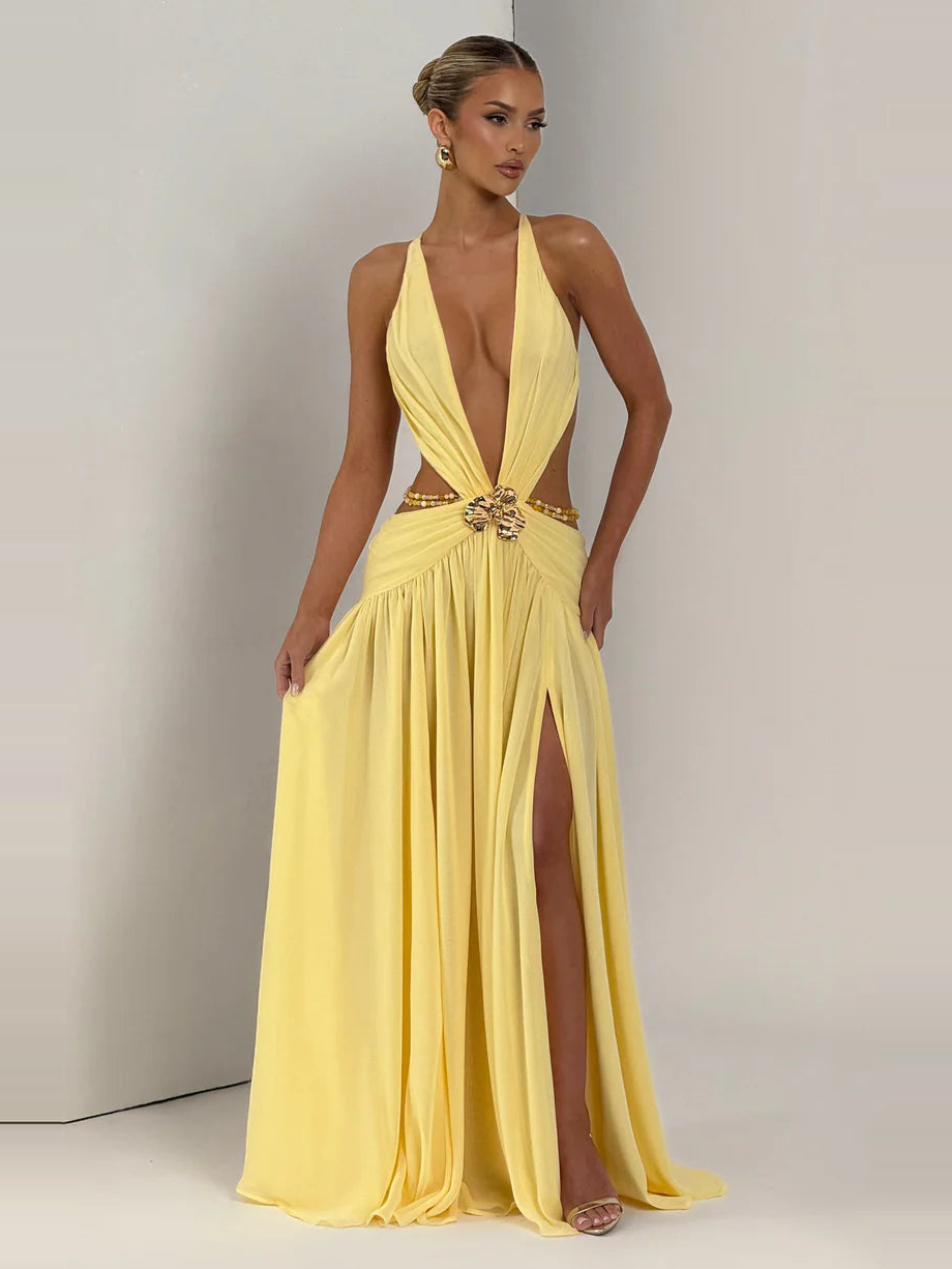 Zolana Halter Maxi Dress — Svelte Chic