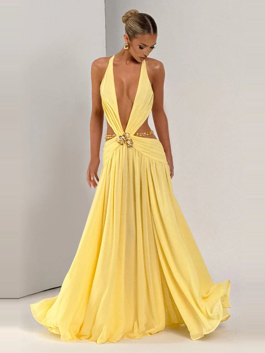 Zolana Halter Maxi Dress — Svelte Chic