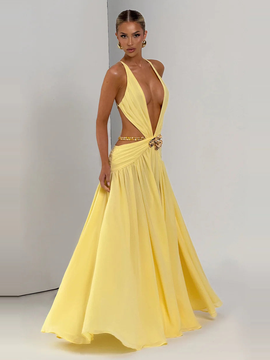 Zolana Halter Maxi Dress — Svelte Chic