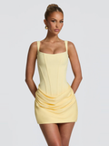 Valora Mini Dress in Yellow — Svelte Chic